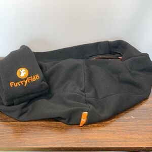 Furry Fido Hands-Free Reversible Design Pet Sling Tote Black Size Medium